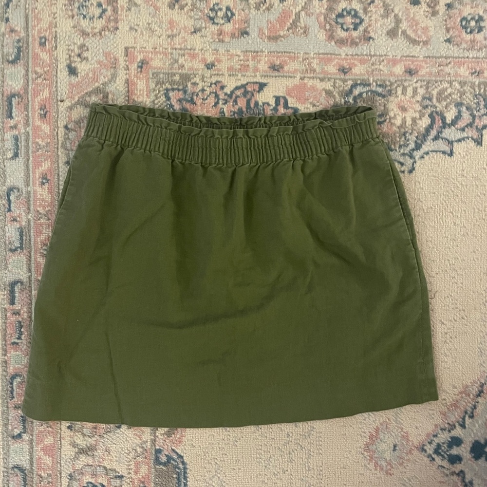 J. Crew Green Sidewalk Skirt